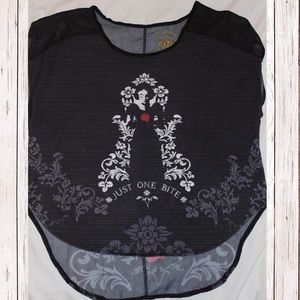 Disney Couture Snow White/Evil 👑 Sheer Back Top